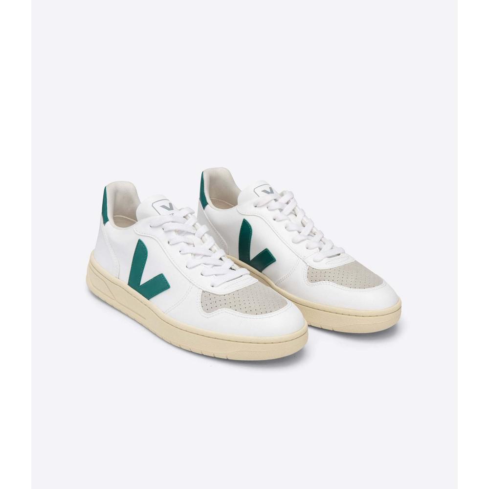 Veja V-10 CWL SOLE Tenisky Panske White/Green | SK 331ZUT